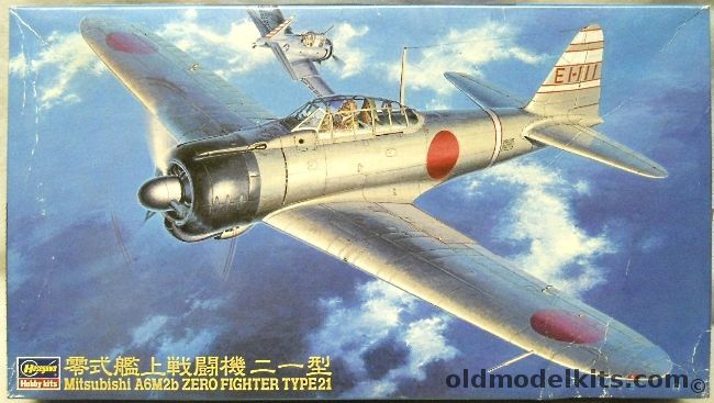 Hasegawa 1/48 Mitsubishi A6M2b Zero Fighter Type 21 - Lt Hoashi Shokaku / Lt Shiga Kaga / Akagi / Soryu / Hiryu / Zuikaku Fighter Groups, JT43 plastic model kit